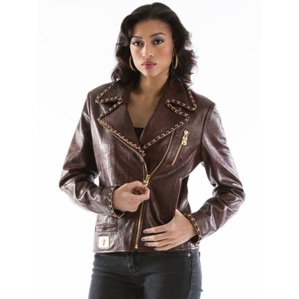 Pelle Pelle Brown Women Leather Jacket