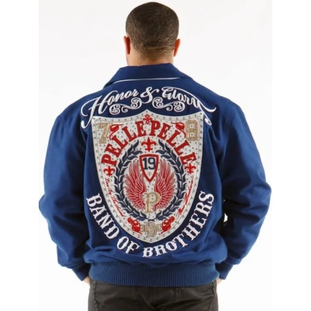 Pelle Pelle Blue Band Of Brothers MB Jacket | Wool Jacket view 2