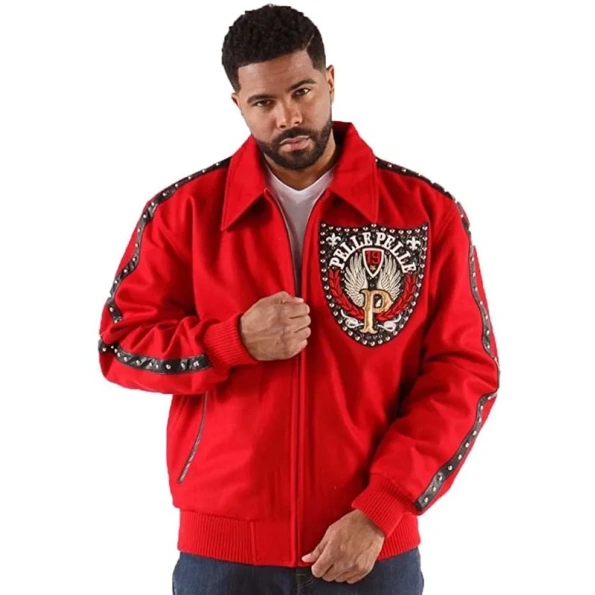 PELLE PELLE HONOR AND GLOW RED WOOL JACKET