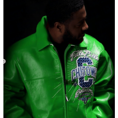 PELLE PELLE CHITOWN GREEN LEATHER JACKET view 2