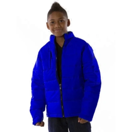 PELLE PELLE PUFFER BLUE LEATHER JACKET