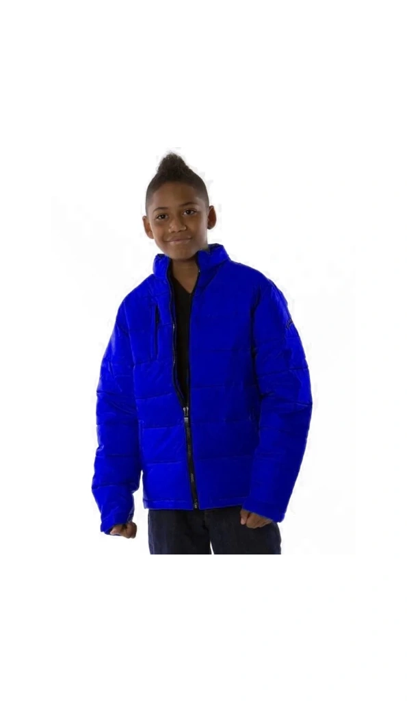 PELLE PELLE PUFFER BLUE LEATHER JACKET