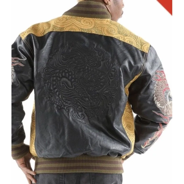 PELLE PELLE DRAGON BLACK LEATHER JACKET view 2