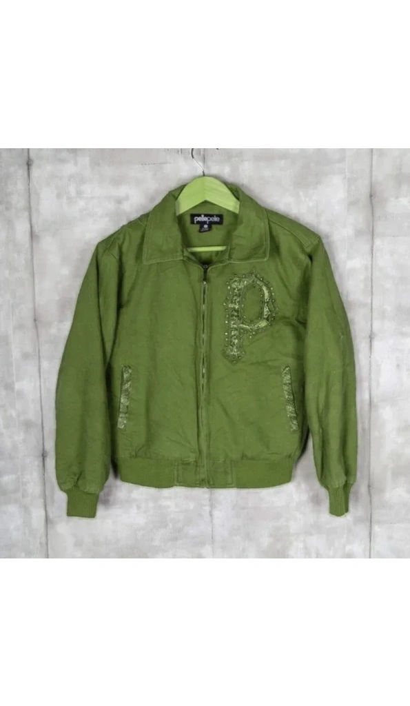 PELLE PELLE BOMBER MB GREEN WOOL JACKET