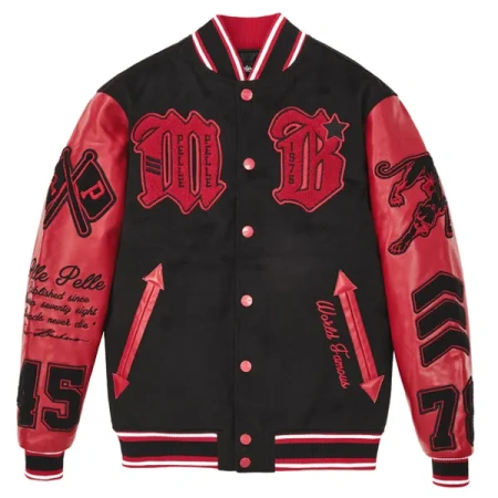 Pelle Pelle Black Varsity Wool Jacket