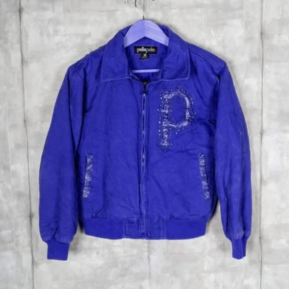 Pelle Pelle Dark Blue Wool Zipper Jacket