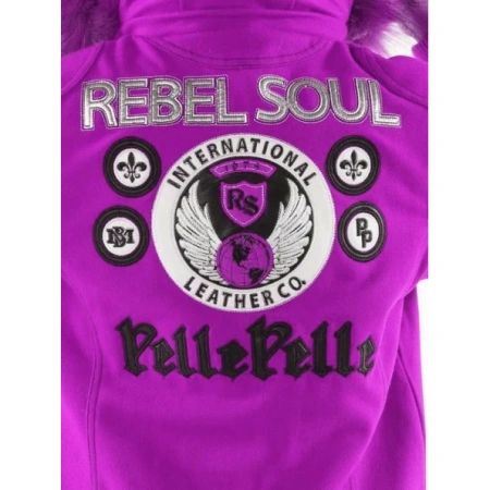PELLE PELLE REBEL SOUL PURPLE WOOL JACKET