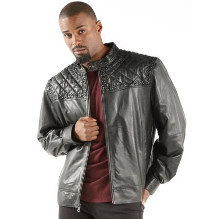 Pelle Pelle Black Studded Jacket