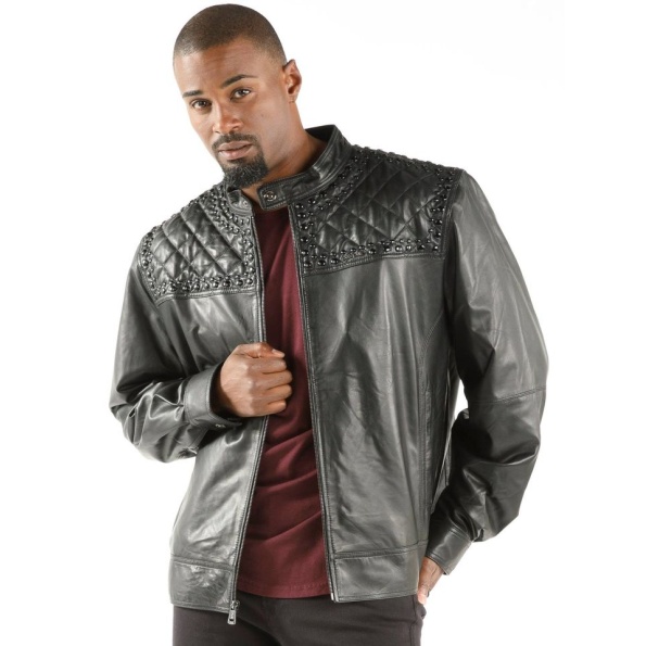 Pelle Pelle Black Studded Jacket