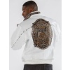 Pelle Pelle Mb Emblem White Leather Jacket