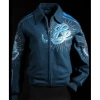 DECORATED BLUE WOOL JACKET