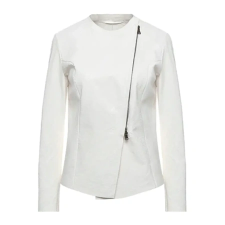 PELLE PELLE STUDDED WHITE LEATHER JACKET