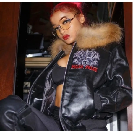 PELLE PELLE BLACK FUR HOODIE JACKET