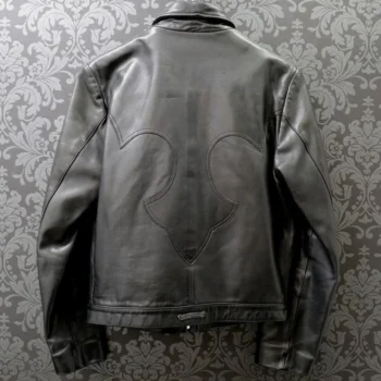 Chrome Hearts Flare Dagger Single Zip Leather Blouson