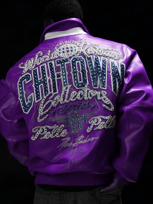 PELLE PELLE CHITOWN PURPLE LEATHER JACKET