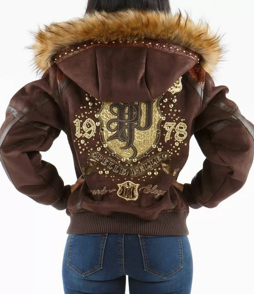 Pelle Pelle Dark Brown MB Fur Hood Jacket | Wool Jacket view 2