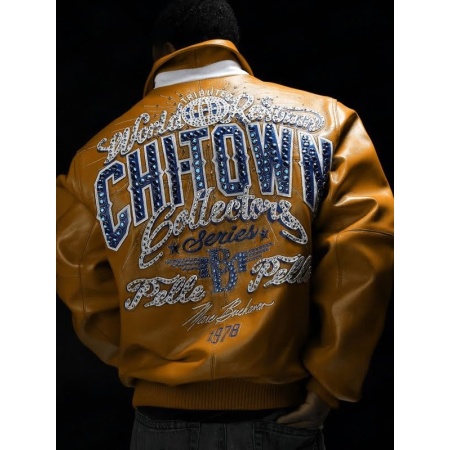 PELLE PELLE CHITOWN ORANGE LEATHER JACKET