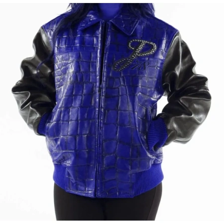 PELLE PELLE BLUE EXOTIC LEATHER JACKET