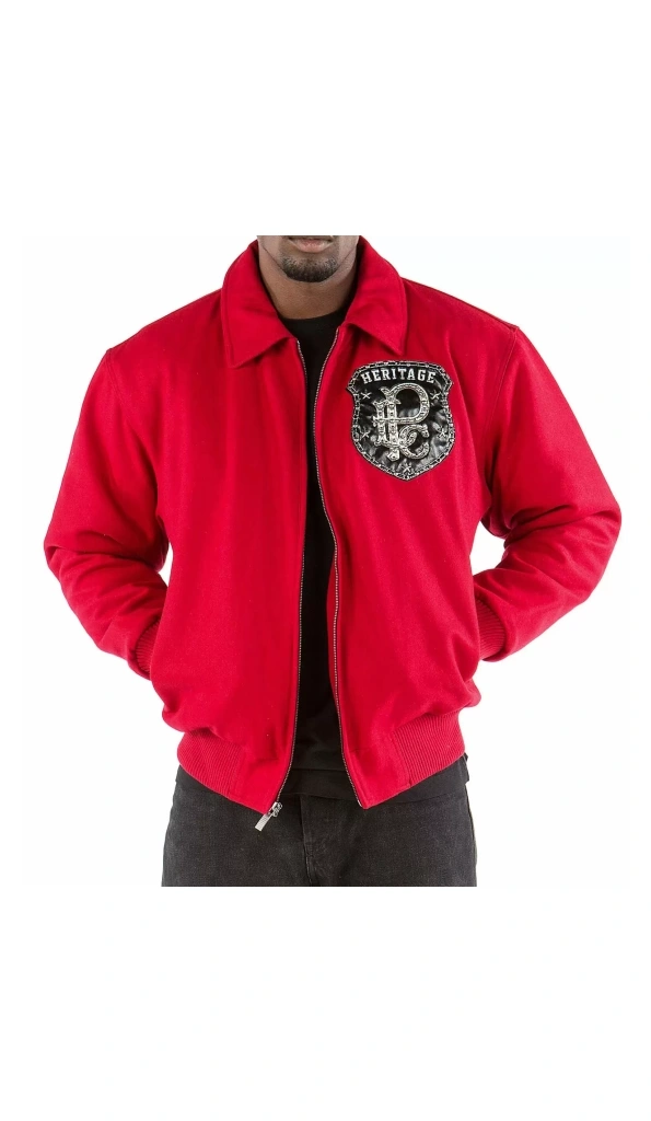 PELLE PELLE RED WOOL JACKET IMPRESSIVE