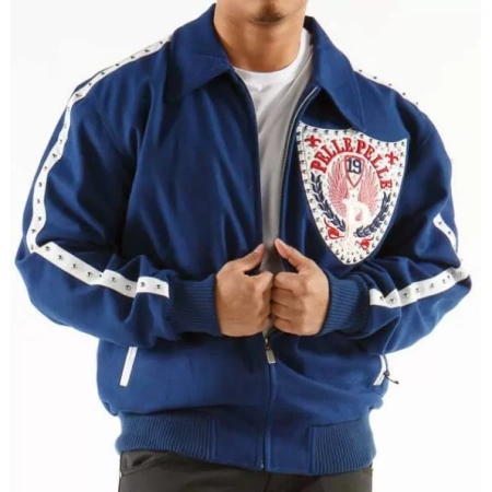 Pelle Pelle Band of Brothers Blue Jacket view 2