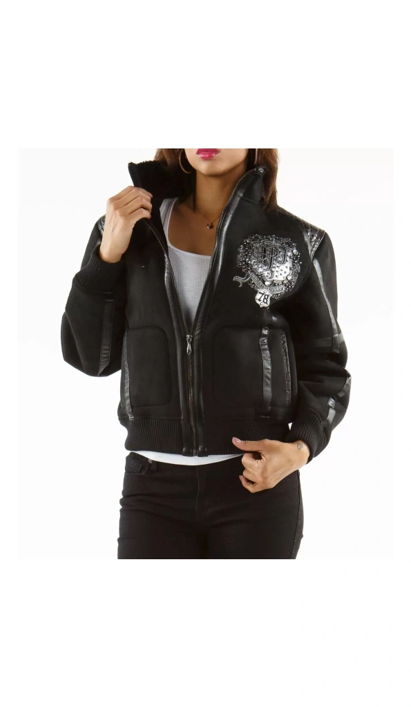PELLE PELLE MB BOMBER BLACK WOOL JACKET
