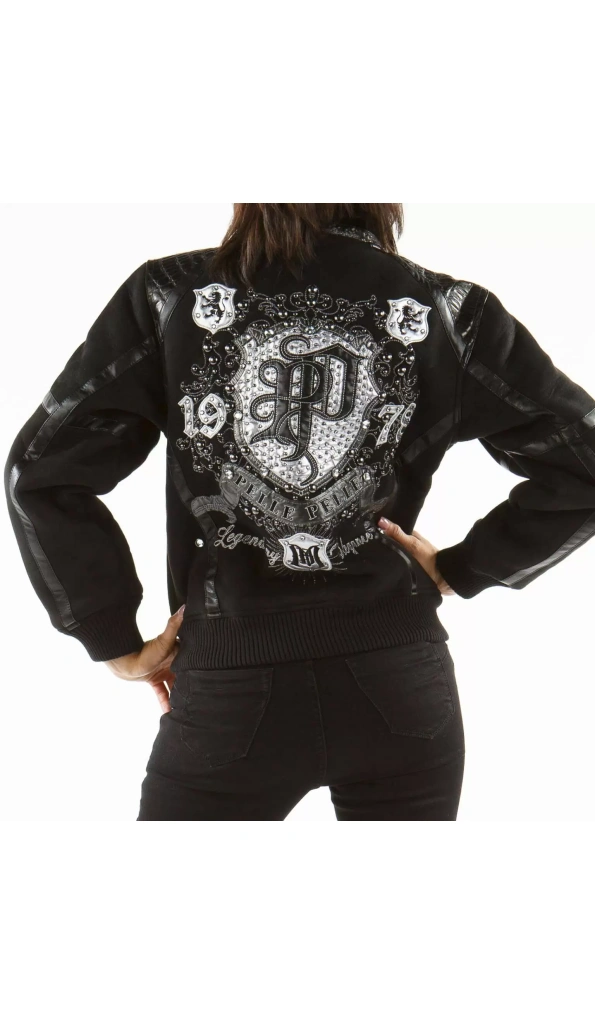 Bold Black Pelle Pelle Wool Jacket