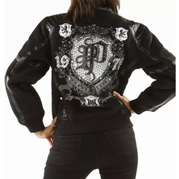 Bold Black Pelle Pelle Wool Jacket