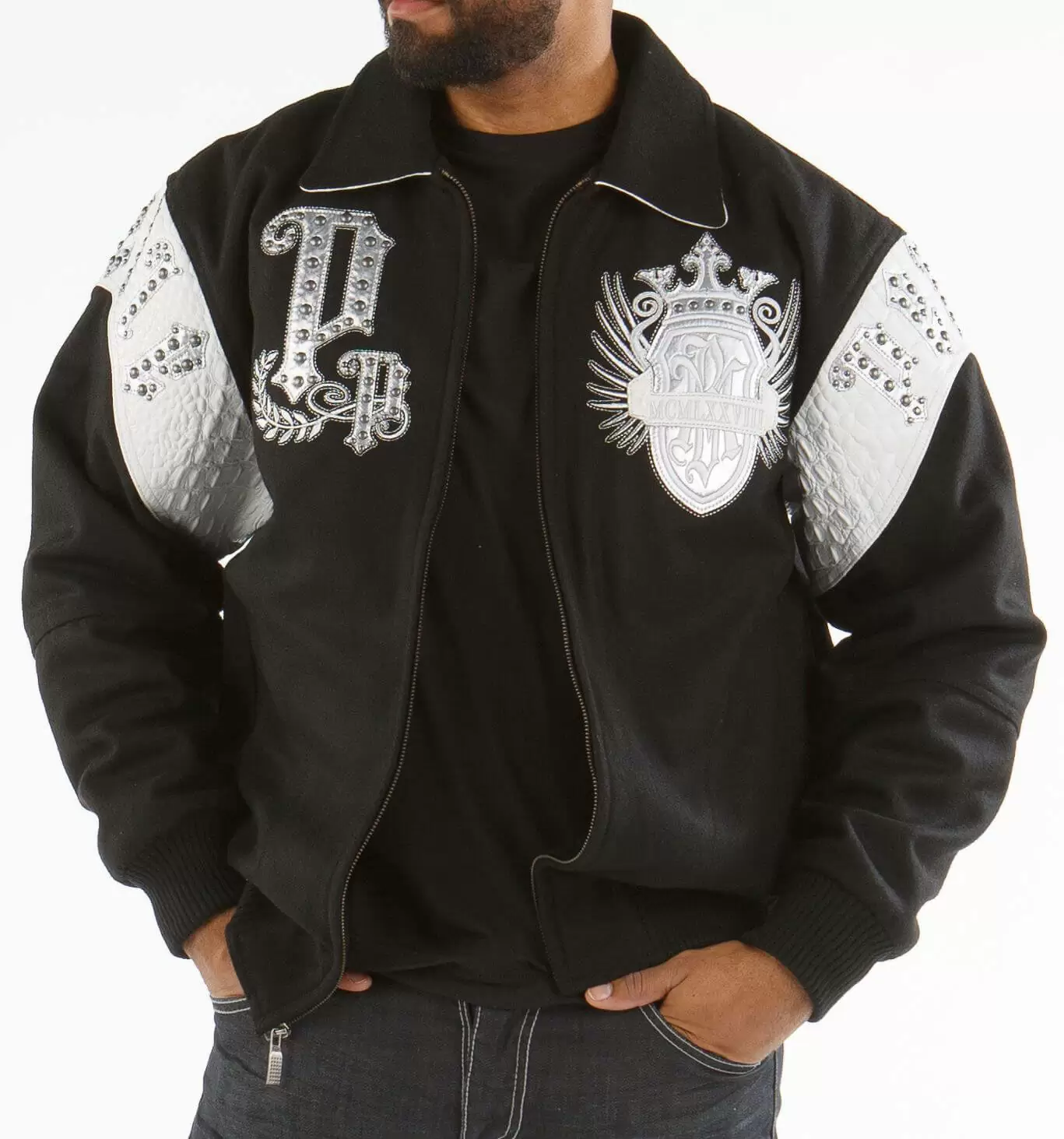Bold Black Pelle Pelle Empire Victory Jacket view 2