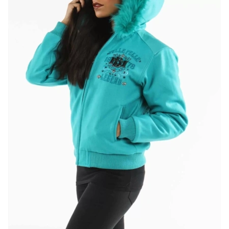 Pelle Pelle Blue MB Legend Wool Jacket | Fur Hood Jacket view 2