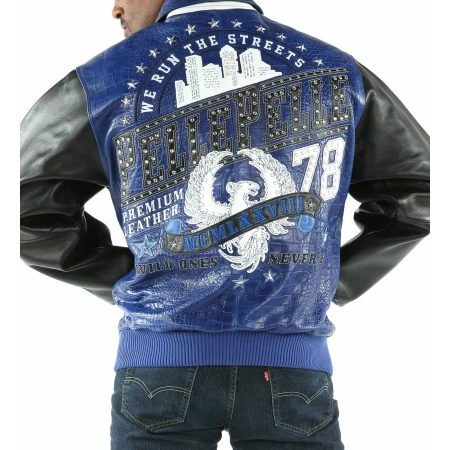 Bold Blue Wild Pelle Pelle Studded Jacket