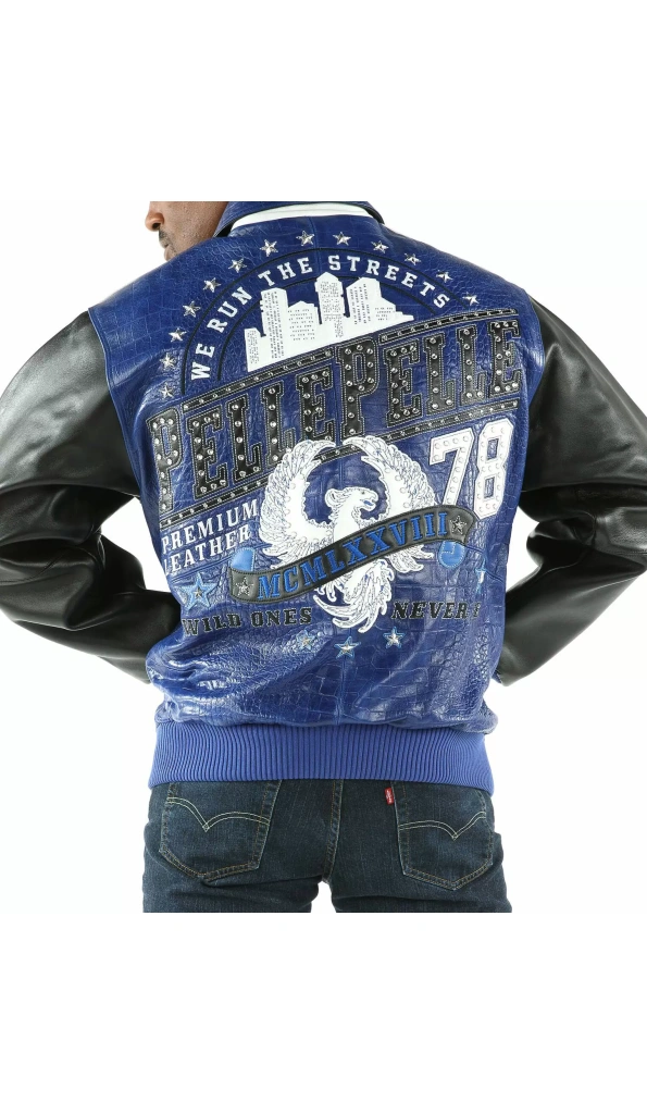 Bold Blue Wild Pelle Pelle Studded Jacket