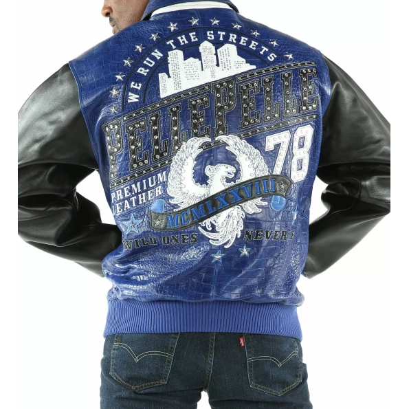 Bold Blue Wild Pelle Pelle Studded Jacket