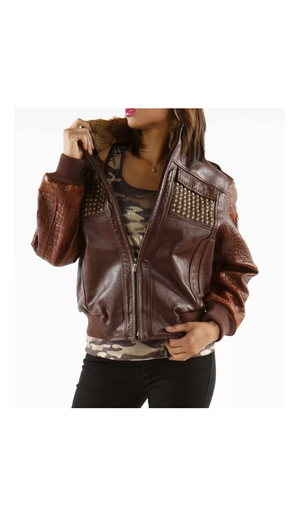 PELLE PELLE MB BOMBER BROWN LEATHER JACKET