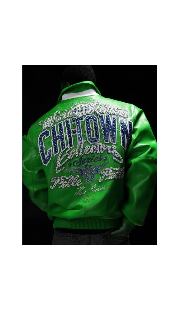 Pelle Pelle Chi Town Green Leather Jacket