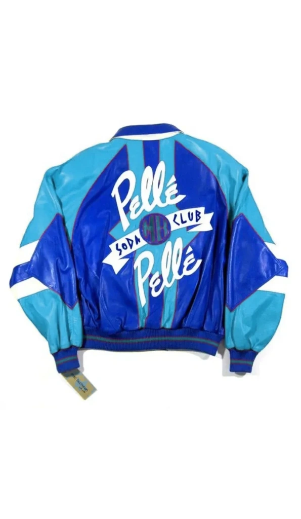 Soda Club Pelle Pelle Turquoise Blue Leather Jacket