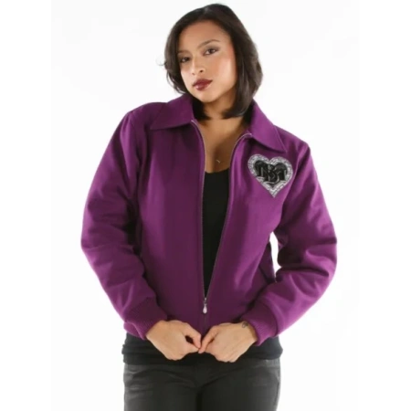 PELLE PELLE HEARTLESS PURPLE WOOL JACKET