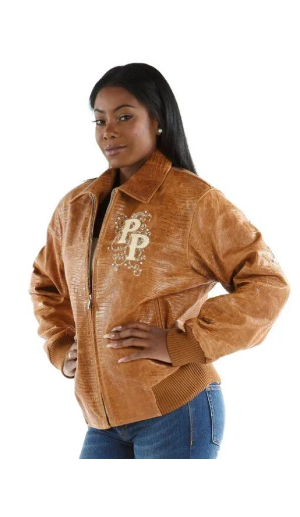 Pelle Pelle Brown Shoulder Crest Leather Jacket | MB Jacket