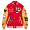 Pelle Pelle Red Wool Varsity Jacket