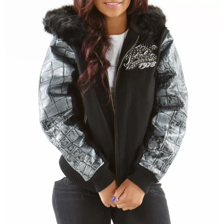 Pelle Pelle Black Hood Wool Jacket