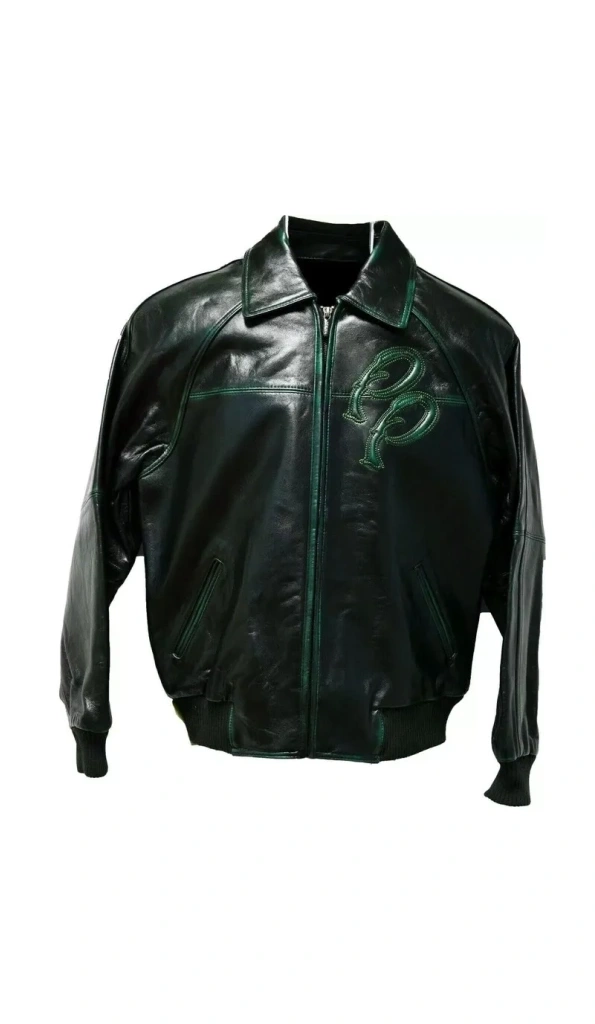 Pelle Pelle Black Green Leather Jacket