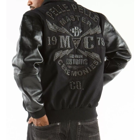 Bold Pelle Pelle Black Master Varsity Jacket