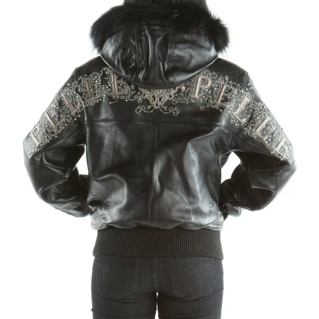 Bold Pelle Pelle Black Crest Fur Hood Jacket