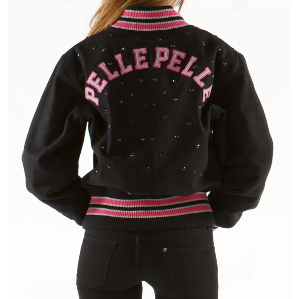 Black 1978 Pelle Pelle Varsity Jacket