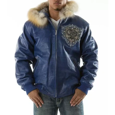 Exclusive Pelle Pelle Blue Crest Hood Jacket