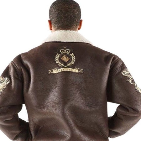 Best Pelle Pelle Coat Of Arms Fur Collar Jacket view 3