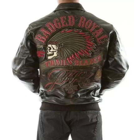 Bold Pelle Pelle Brown Badged Royal Jacket