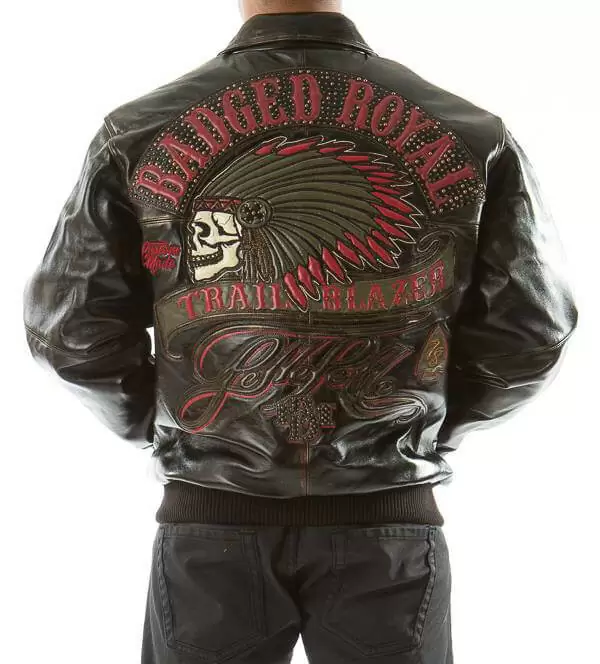 Bold Pelle Pelle Brown Badged Royal Jacket