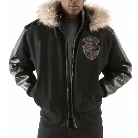 Black Hood Pelle Pelle Leather Jacket