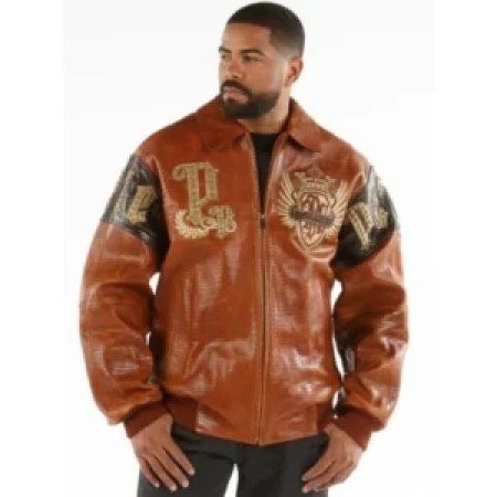 PELLE PELLE BROWN VICTORY EMPIRE LEATHER JACKET