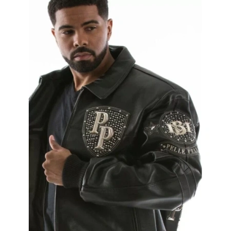 Pelle Pelle Legendary Black Stud Men Jacket view 2